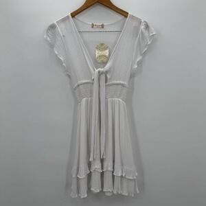Altard State Tie Front Dress White Size XS‎